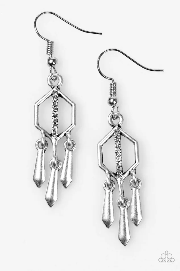 Paparazzi Jewelry Paparazzi Earring Leading Edge Silver Earrings