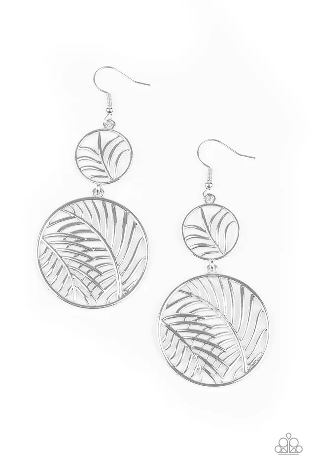 Paparazzi Jewelry Paparazzi Earring Palm Oasis Silver Earrings