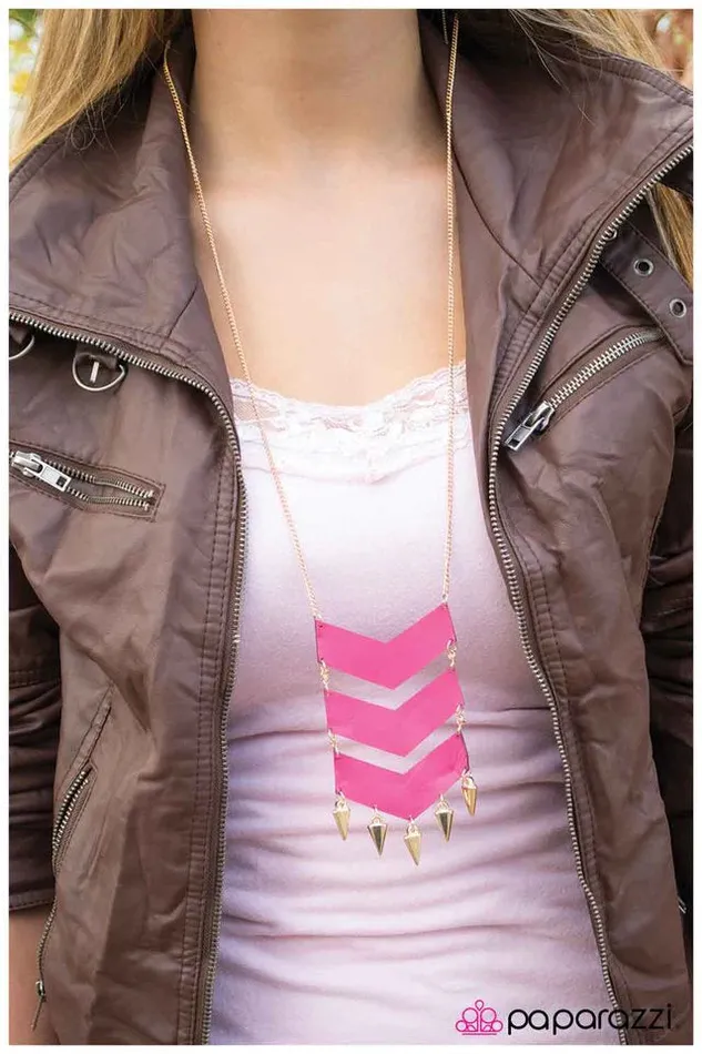 Paparazzi Jewelry Paparazzi Necklace A Taste for Danger Pink Necklaces