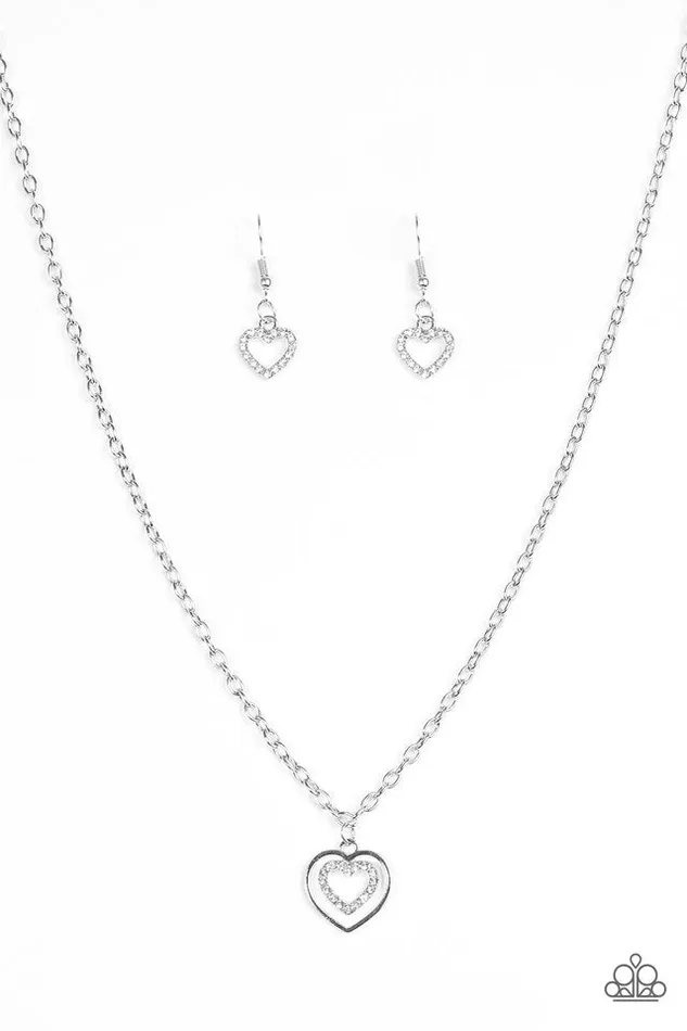 Paparazzi Jewelry Paparazzi Necklace Heartbreak Hotel White Necklaces