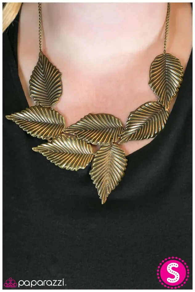 Paparazzi Jewelry Paparazzi Necklace I Cant BeLEAF My Eyes Brass Necklaces