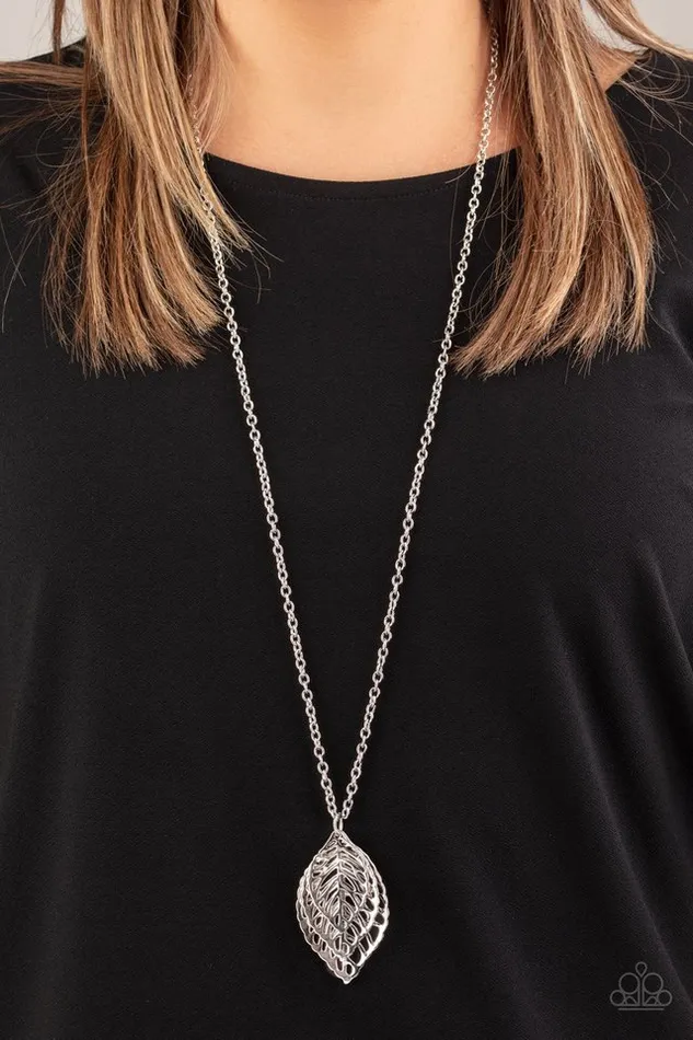 Paparazzi Jewelry Paparazzi Necklace Just BeLEAF Silver Necklaces