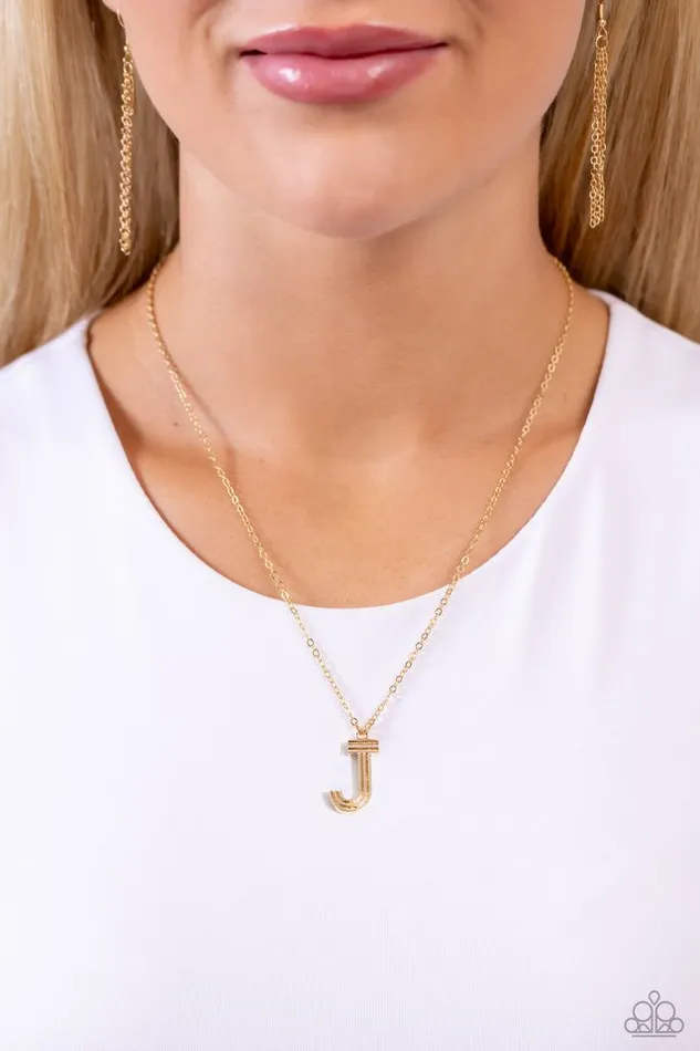 Paparazzi Jewelry Paparazzi Necklace Leave Your Initials Gold J Necklaces