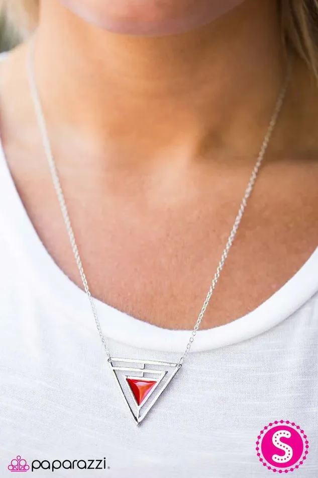 Paparazzi Jewelry Paparazzi Necklace Lets GEO Girls Red Necklaces