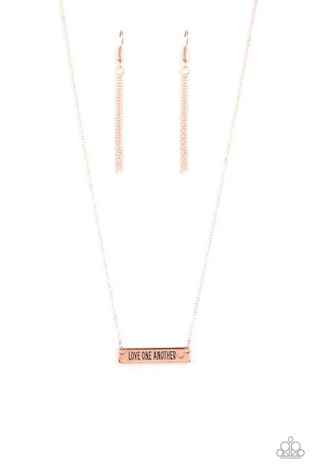 Paparazzi Jewelry Paparazzi Necklace Love One Another Copper Necklaces