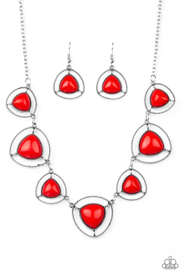 Paparazzi Jewelry Paparazzi Necklace Make A Point Red Necklaces