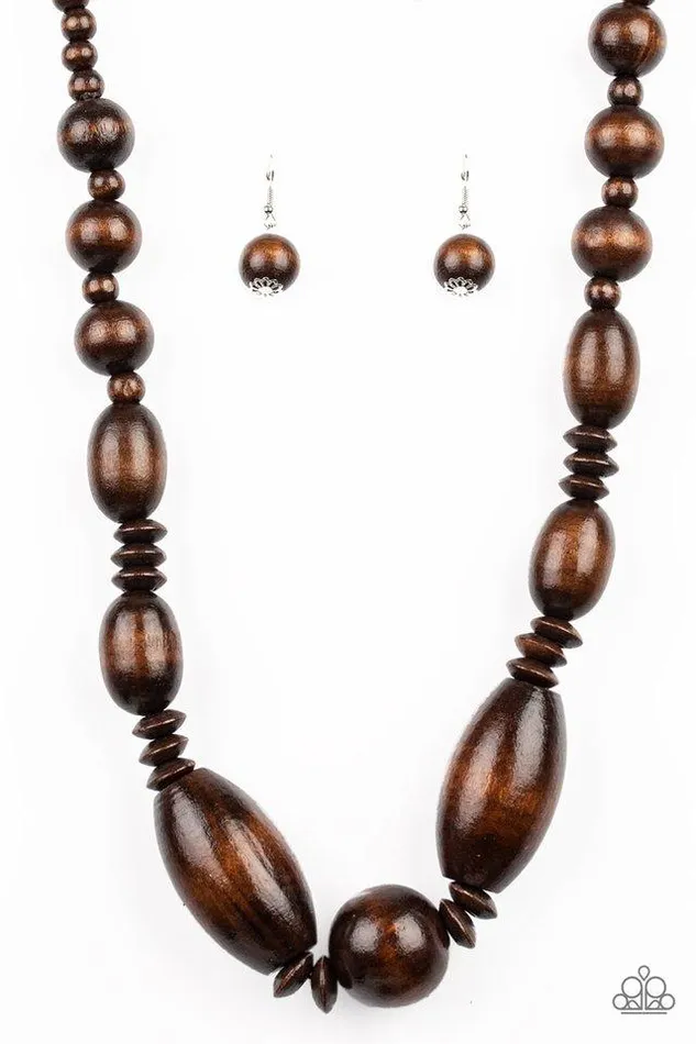 Paparazzi Jewelry Paparazzi Necklace Summer Breezin Brown Necklaces