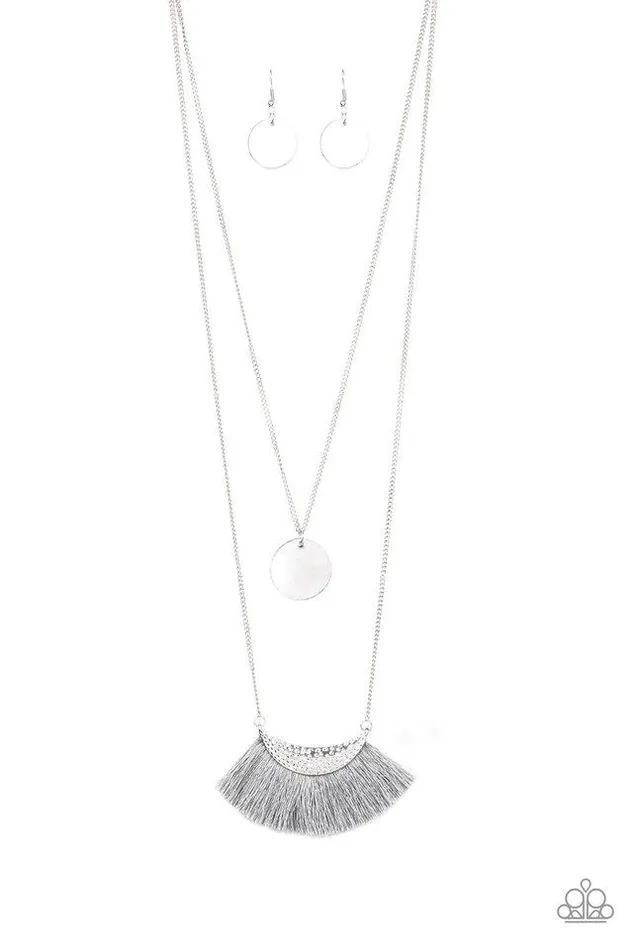 Paparazzi Jewelry Paparazzi Necklace Tassel Temptation Silver Necklaces