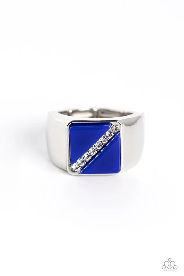 Paparazzi Jewelry Paparazzi Ring Diagonally Dominant Blue Rings Paparazzi Jewelry Paparazzi Ring Diagonally Dominant Blue Rings