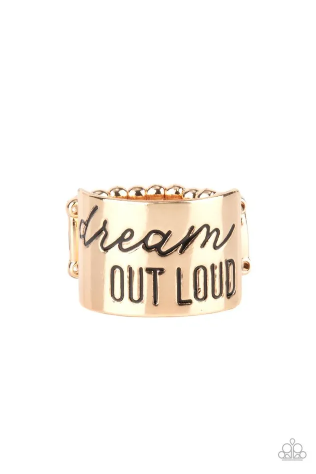 Paparazzi Jewelry Paparazzi Ring Dream Louder Gold Rings Paparazzi Jewelry Paparazzi Ring Dream Louder Gold Rings