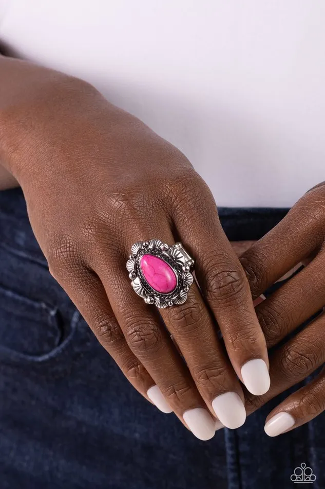 Paparazzi Jewelry Paparazzi Ring SCALLOPED in Stone Pink Rings