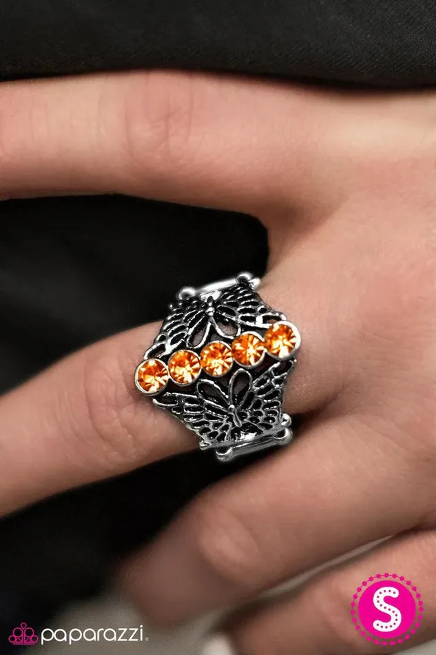 Paparazzi Jewelry Rings Paparazzi Ring Butterfly Garden Orange