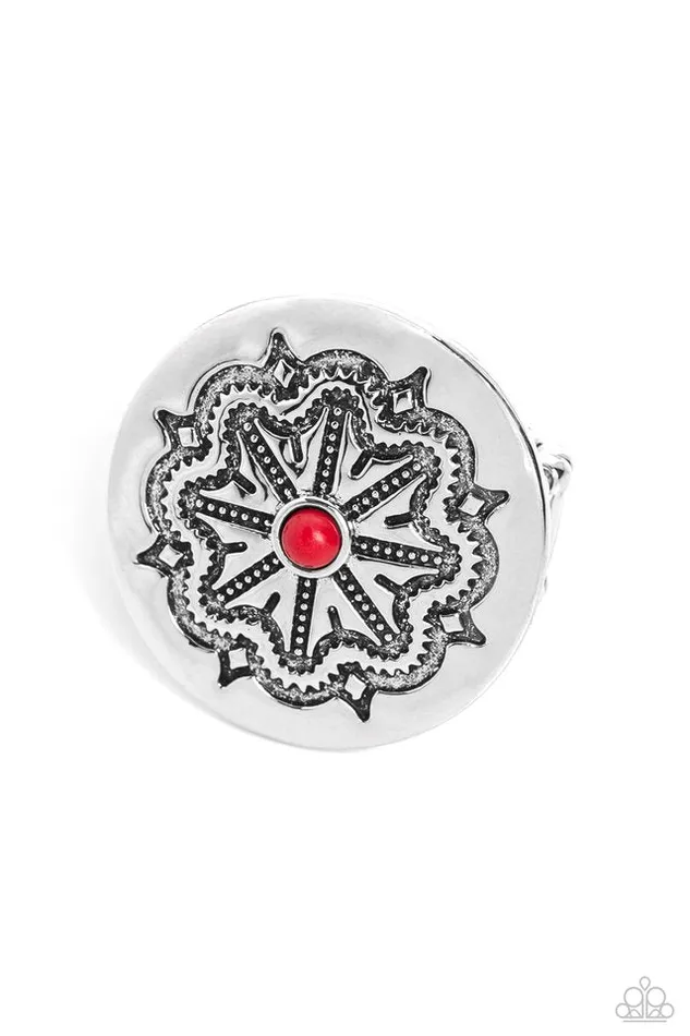 Paparazzi Jewelry Rings Paparazzi Ring Carved Coachella Red Paparazzi Jewelry Rings Paparazzi Ring Carved Coachella Red