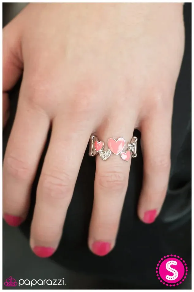 Paparazzi Jewelry Rings Paparazzi Ring Cross My Heart Pink
