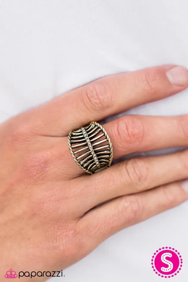 Paparazzi Jewelry Rings Paparazzi Ring Diamond Corsets Brass
