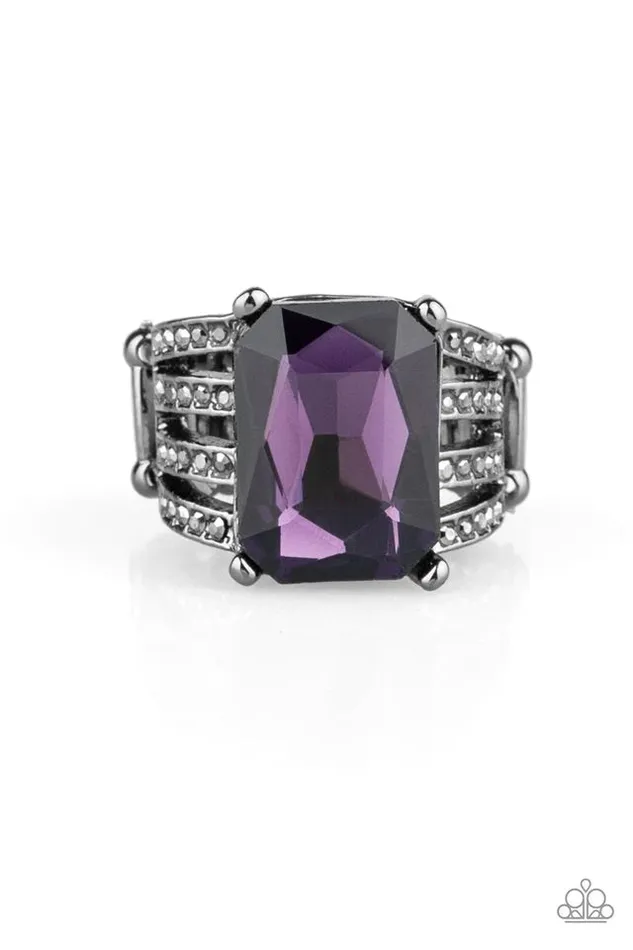 Paparazzi Jewelry Rings Paparazzi Ring Expect Heavy REIGN Purple