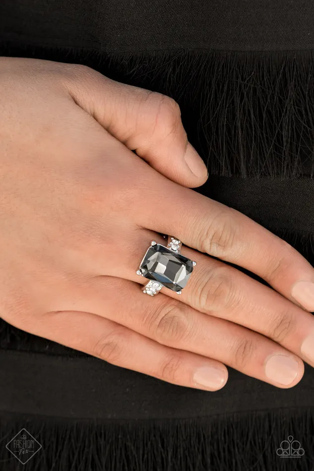Paparazzi Jewelry Rings Paparazzi Ring Fashion Fix Jan 2021 Bring Down the POWERHOUSE Silver