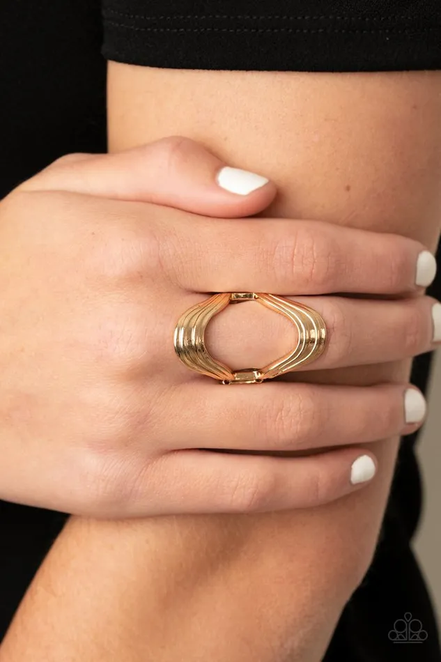 Paparazzi Jewelry Rings Paparazzi Ring Keep An Open Mind Gold