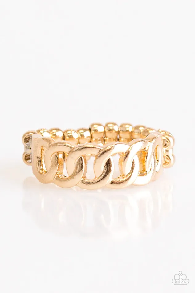 Paparazzi Jewelry Rings Paparazzi Ring Love Is CHAIN Gold