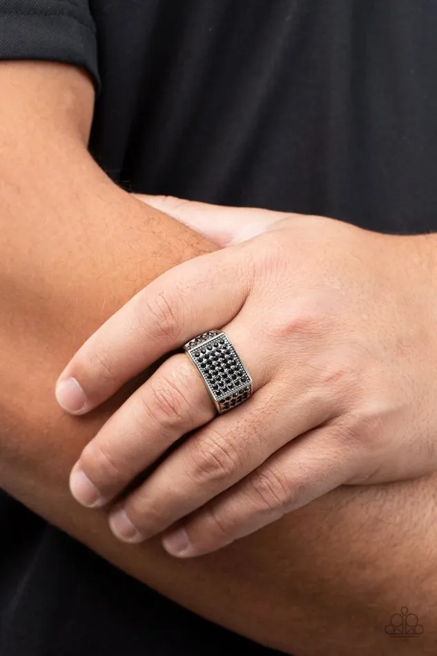 Paparazzi Jewelry Rings Paparazzi Ring Metro Merger Black