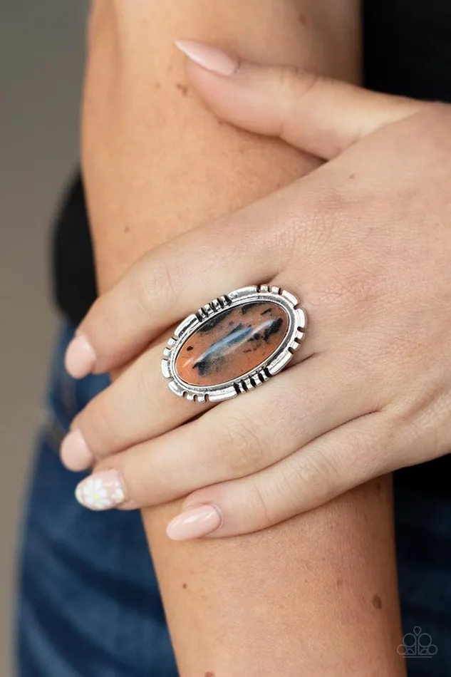 Paparazzi Jewelry Rings Paparazzi Ring Peacefully Pioneer Brown