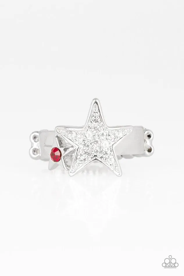 Paparazzi Jewelry Rings Paparazzi Ring StarSpangled Starlet Red
