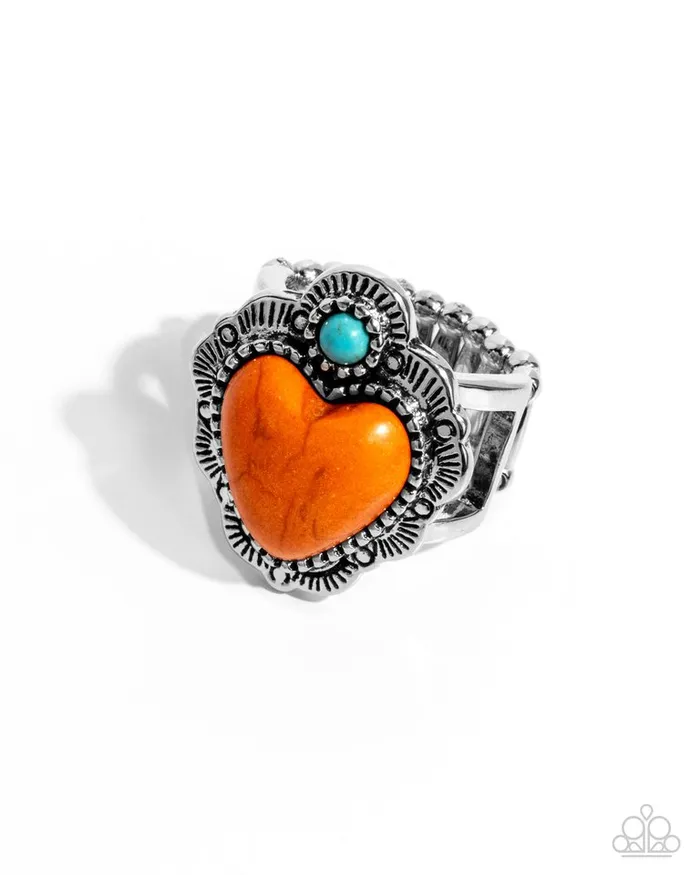 Paparazzi Jewelry Rings Paparazzi Ring Texas Ranger Orange Paparazzi Jewelry Rings Paparazzi Ring Texas Ranger Orange