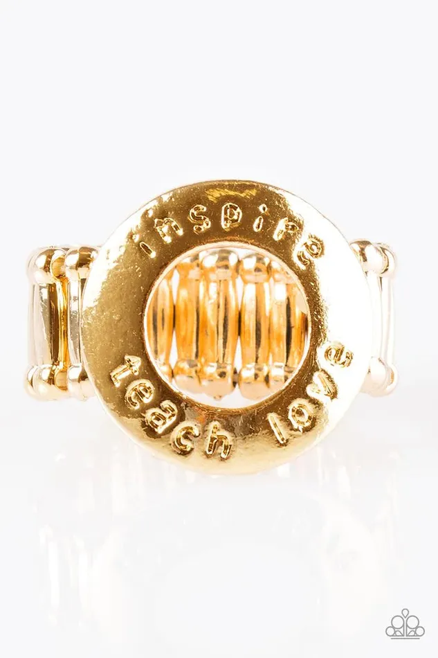 Paparazzi Jewelry Rings Paparazzi Ring To Teach Is To Learn Gold