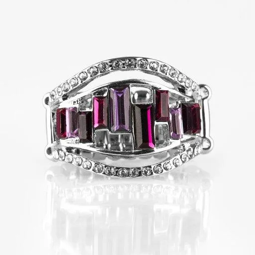 Paparazzi Jewelry Rings Paparazzi Ring Treasure Chest Charm Purple