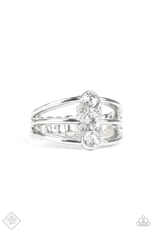 Paparazzi Jewelry Rings Paparazzi Ring Triple Crown Winner White