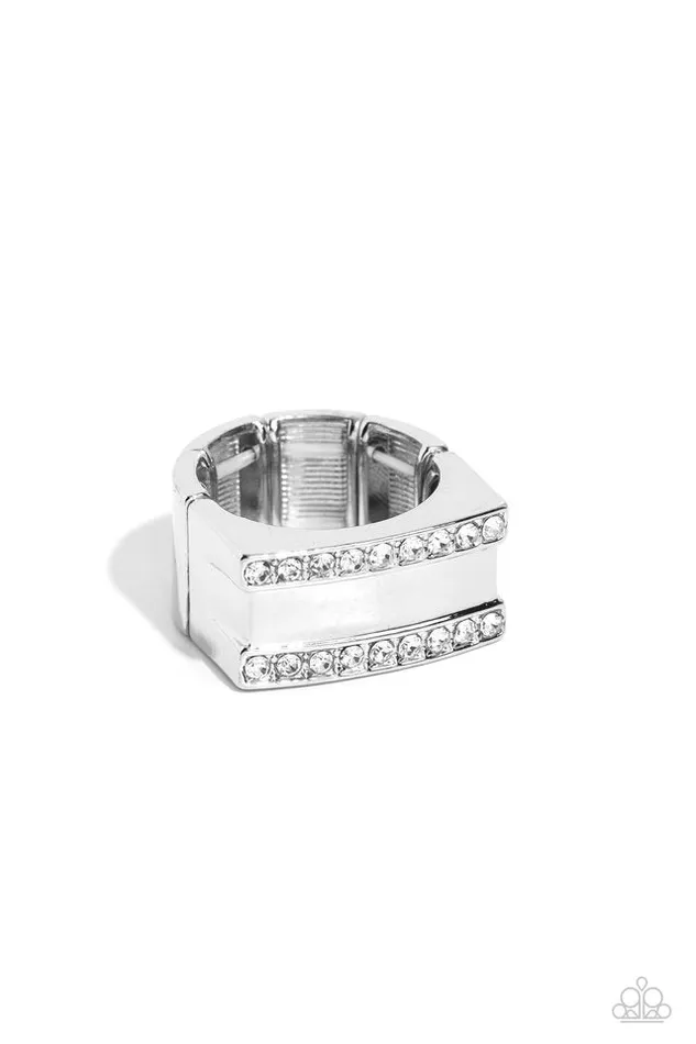 Paparazzi Jewelry Rings Paparazzi Ring Victory White Paparazzi Jewelry Rings Paparazzi Ring Victory White