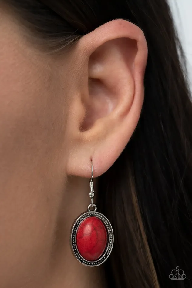 Paparazzi Necklace AllNatural Nostalgia Red Paparazzi Jewelry Necklaces