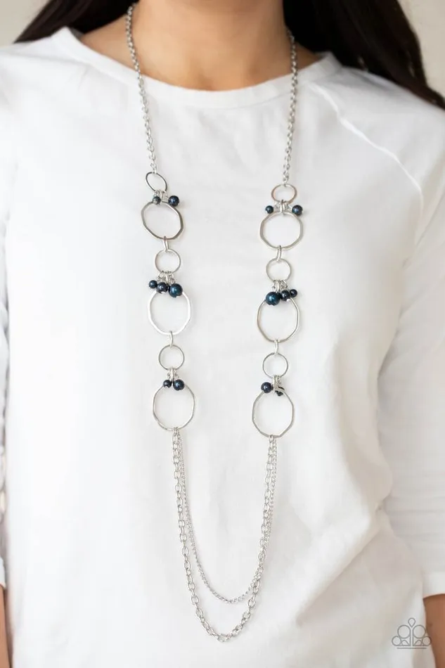 Paparazzi Necklace Ante UPSCALE Blue Paparazzi Jewelry Necklaces