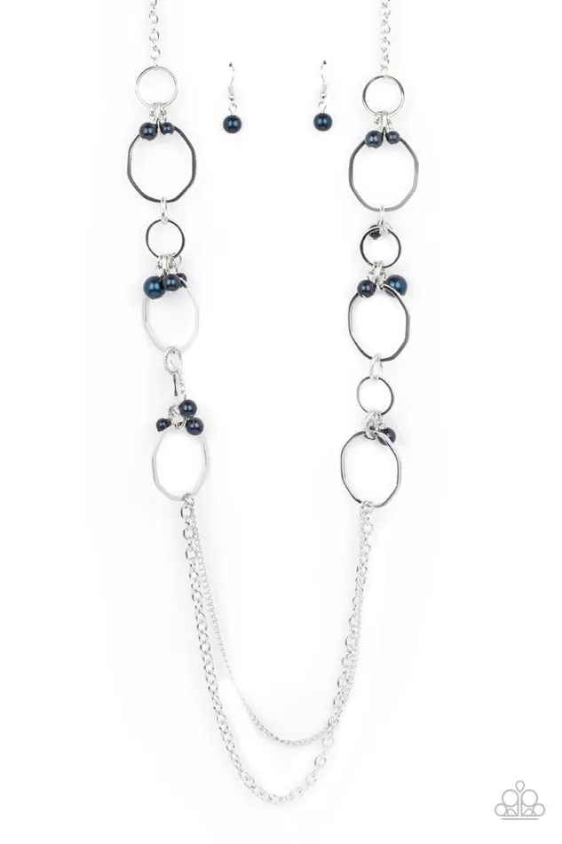 Paparazzi Necklace Ante UPSCALE Blue Paparazzi Jewelry Necklaces