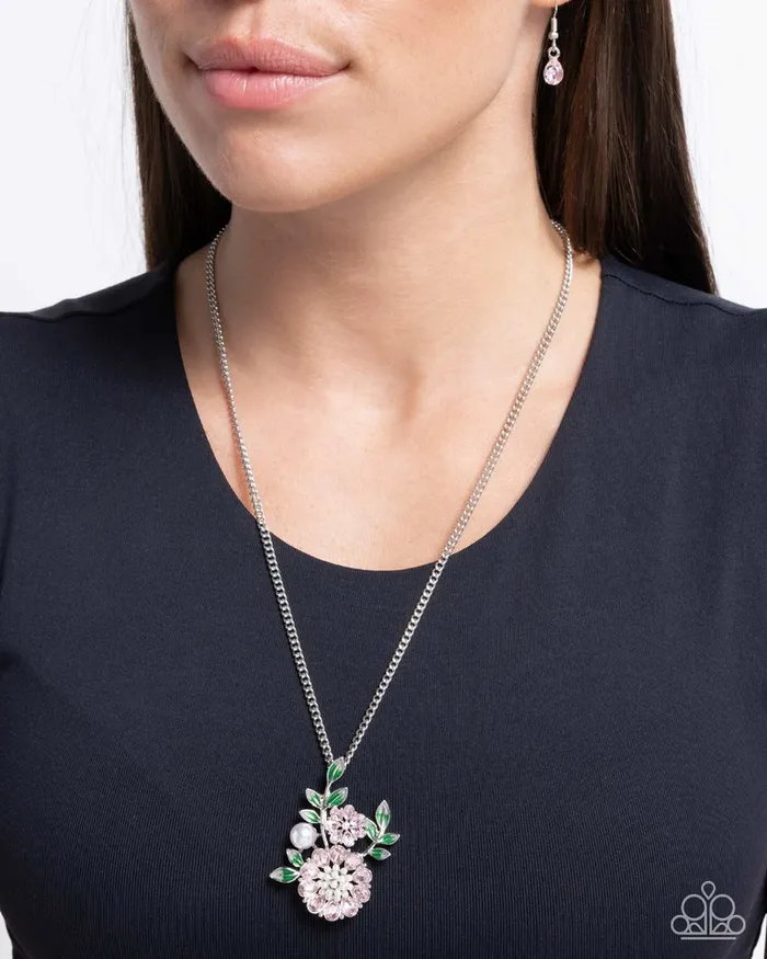 Paparazzi Necklace Botanical Bunch Pink Paparazzi Jewelry Necklaces