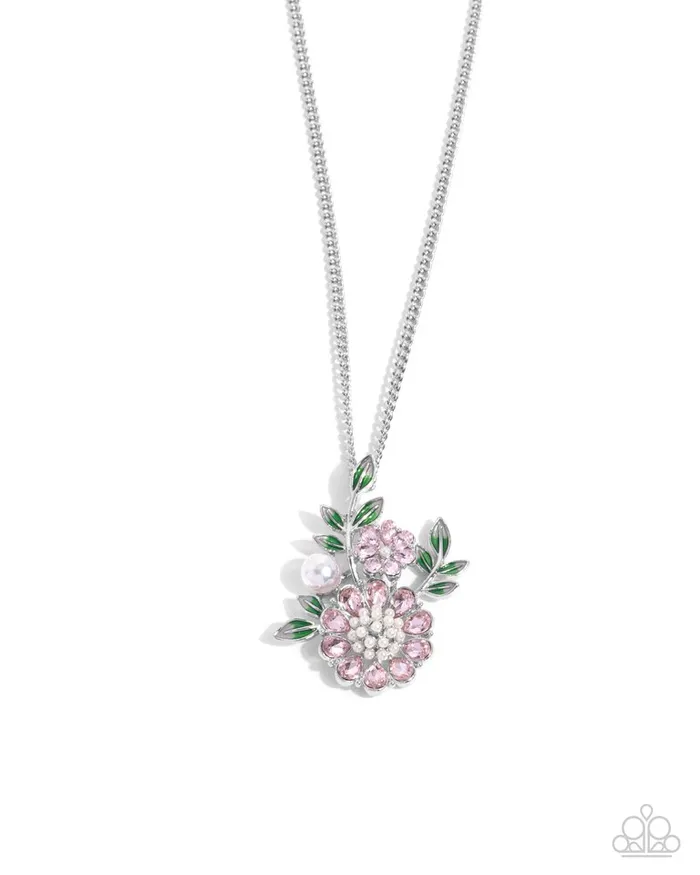 Paparazzi Necklace Botanical Bunch Pink Paparazzi Jewelry Necklaces