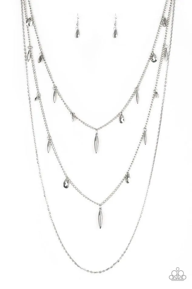Paparazzi Necklace Bravo Bravado Silver Paparazzi Jewelry Necklaces