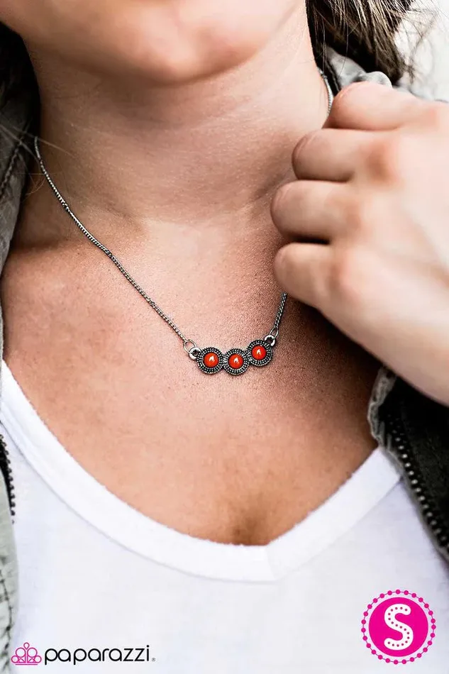 Paparazzi Necklace Country Classic Orange Paparazzi Jewelry Necklaces