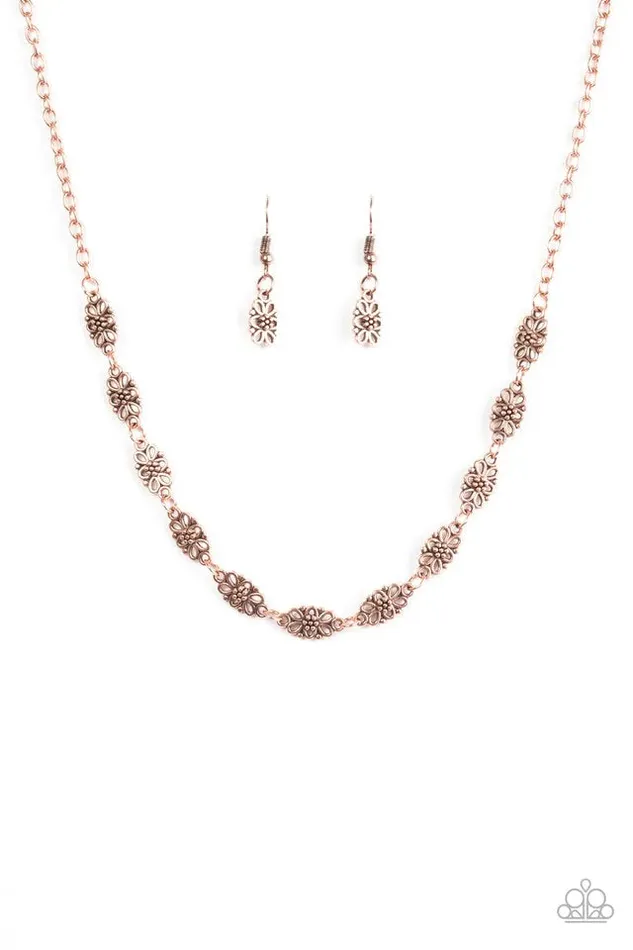 Paparazzi Necklace Daisy Dream Copper Paparazzi Jewelry Necklaces