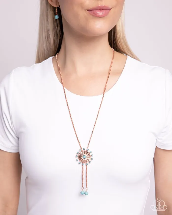 Paparazzi Necklace Desert Dalliance Copper Paparazzi Jewelry Necklaces