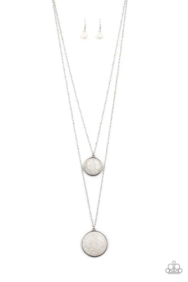 Paparazzi Necklace Desert Medallions White Paparazzi Jewelry Necklaces