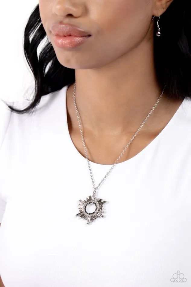 Paparazzi Necklace Enigmatic Edge Silver Paparazzi Jewelry Necklaces