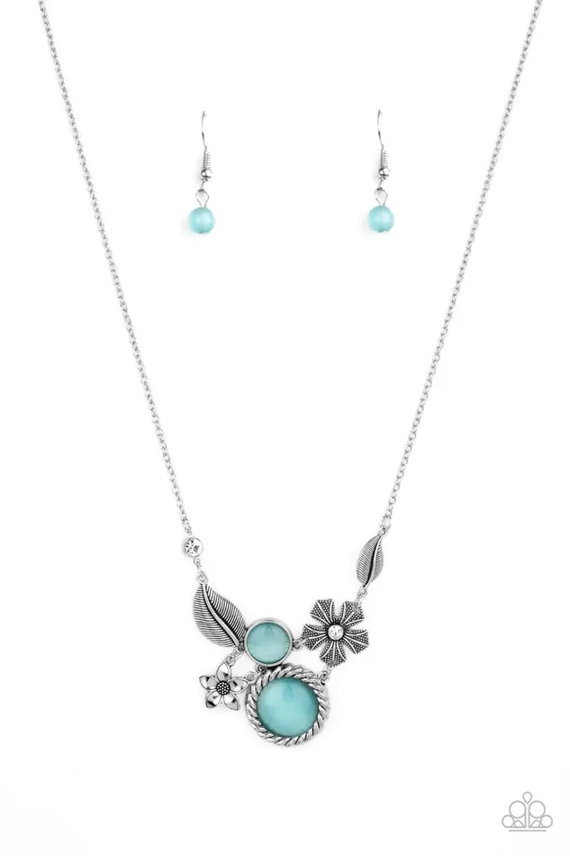 Paparazzi Necklace Exquisitely Eden Blue Paparazzi Jewelry Necklaces