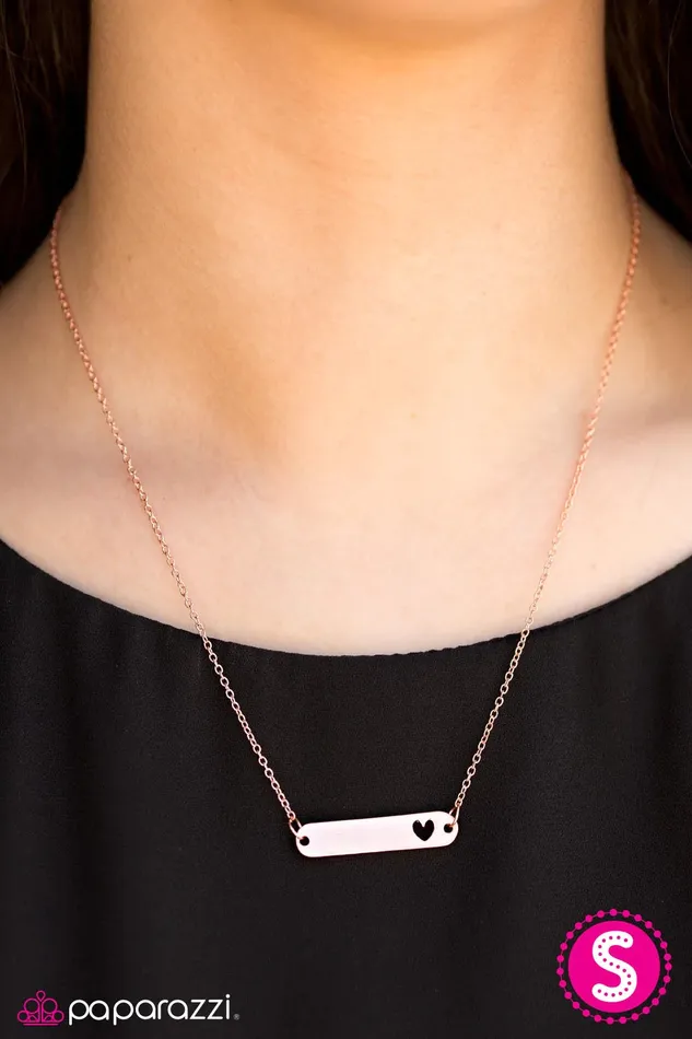 Paparazzi Necklace Fill Your Heart With Love Copper Paparazzi Jewelry Necklaces
