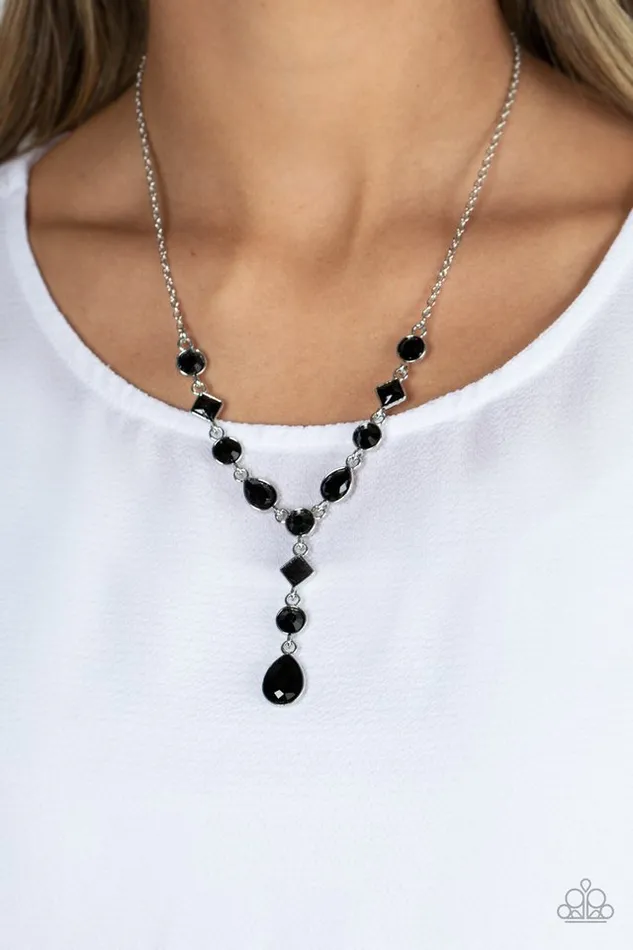 Paparazzi Necklace Forget the Crown Black Paparazzi Jewelry Necklaces