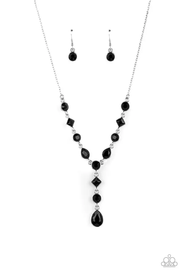 Paparazzi Necklace Forget the Crown Black Paparazzi Jewelry Necklaces