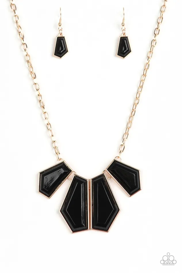 Paparazzi Necklace Get Up and GEO Gold Paparazzi Jewelry Necklaces