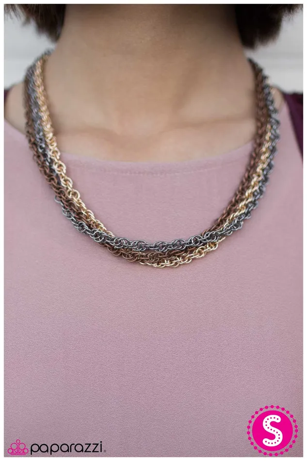 Paparazzi Necklace GLOW The Extra Mile Copper Paparazzi Jewelry Necklaces