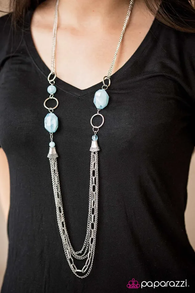 Paparazzi Necklace Have An ICE Day Blue Paparazzi Jewelry Necklaces