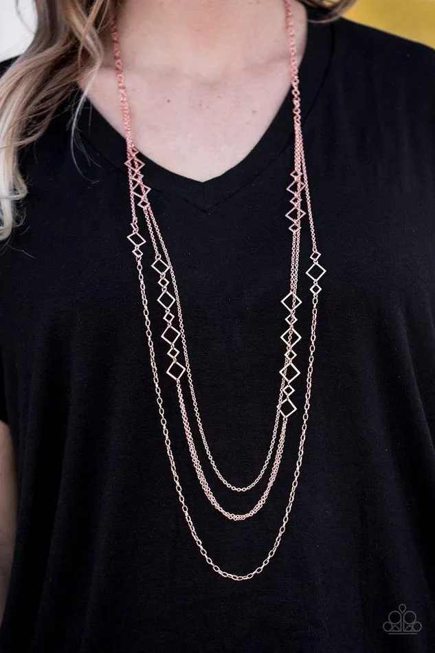 Paparazzi Necklace Hey Hotshot Copper Paparazzi Jewelry Necklaces